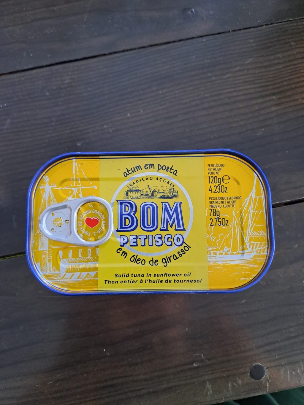 Atum Bom Petisco em óleo de girassol 120g