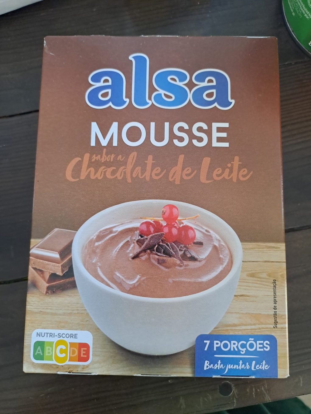 Mousse de chocolate de leite Alsa 7porções