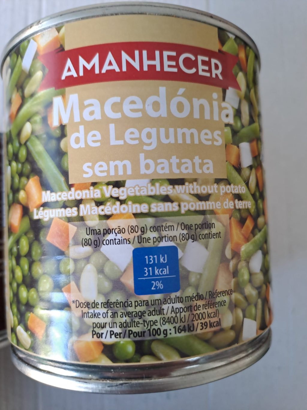Macedónia de Legumes sem batata Amanhecer 400g