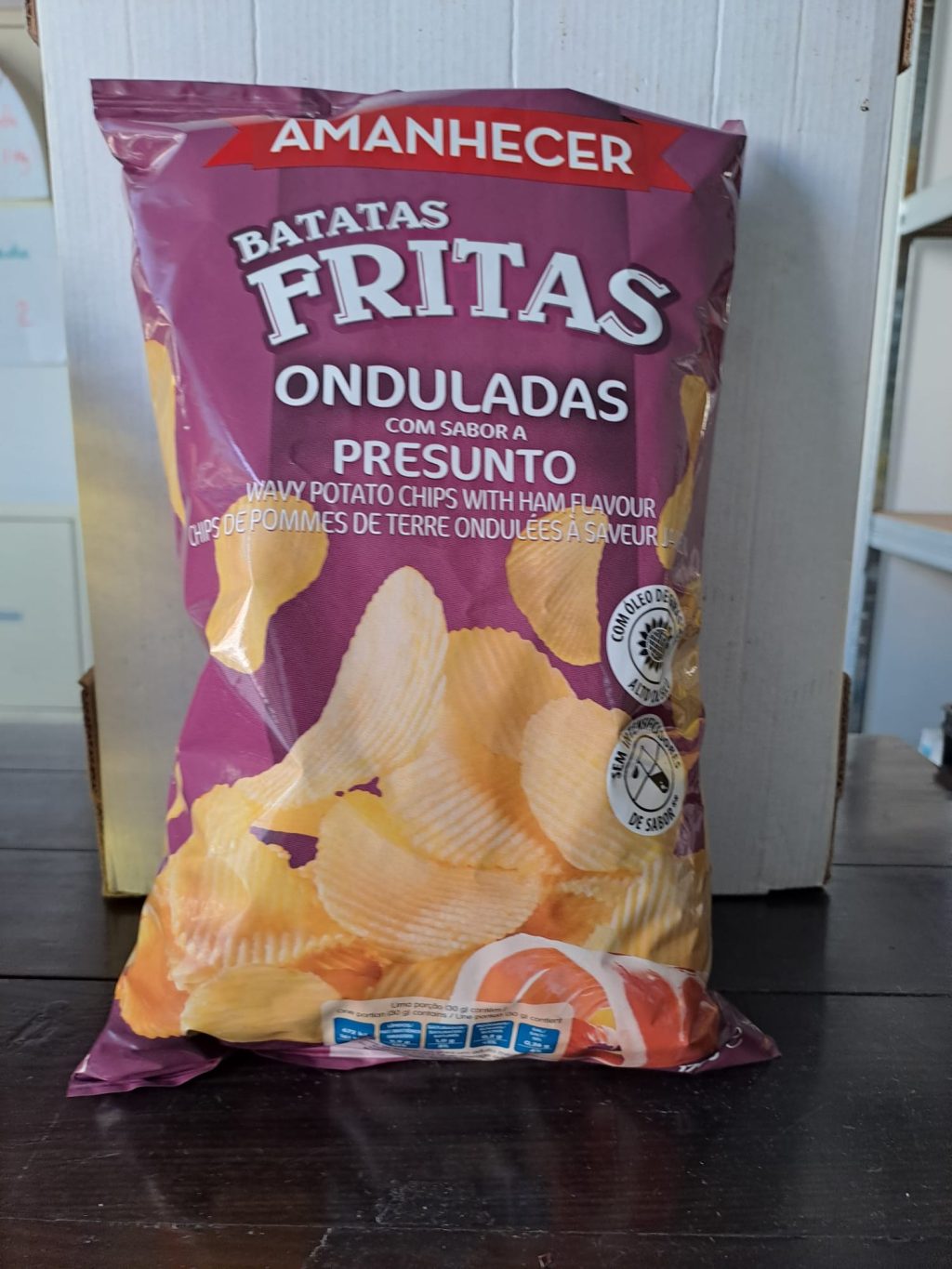 Batata frita onduladas com sabor Presunto Amanhecer 170g